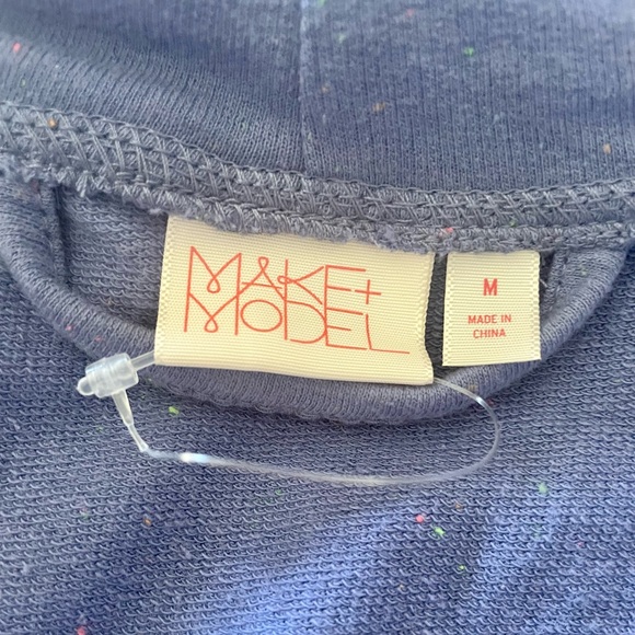 Make & Model Nordstrom Purple cotton Confetti dot robe with belt - Picture 8 of 12